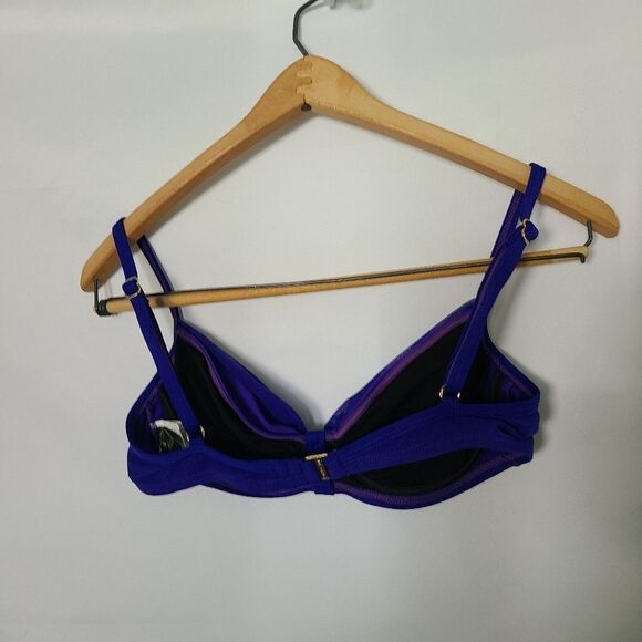 Lauren Ralph Lauren Blue/Purple Underwire Bikini Top Size 6 - Picture 3 of 7